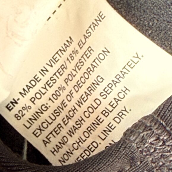 Nike Performance Athletic Training Racerback One Piece Swimsuit Womens 6 Black - Picture 5 of 5